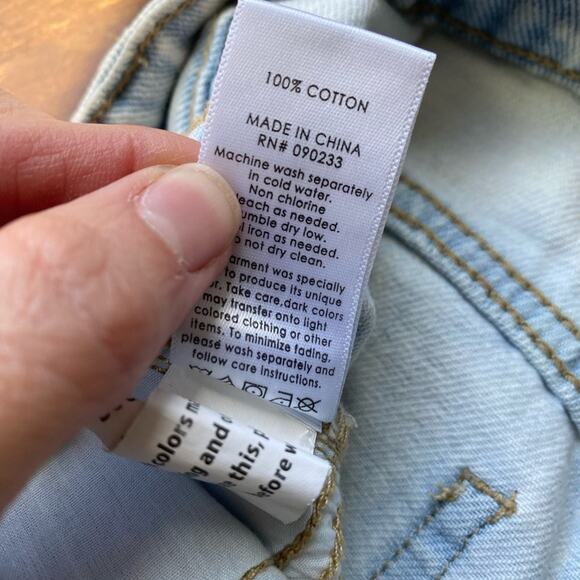 Pacsun 22 Rockabilly 90's Y2K Light Wash Ripped Distressed Denim Mom Shorts Sexy - Picture 7 of 8